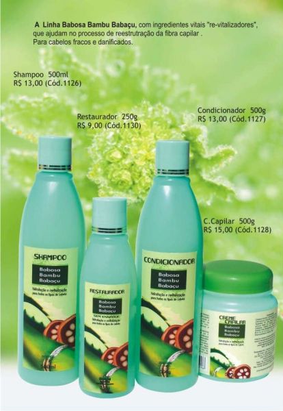 SHAMPOO BABOSA BAMBÚ BABAÇU - 500 ml